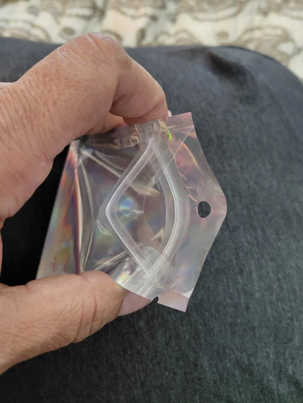 20ct. Holographic Ziplock Jewelry Pouches -Iridescent 2.8